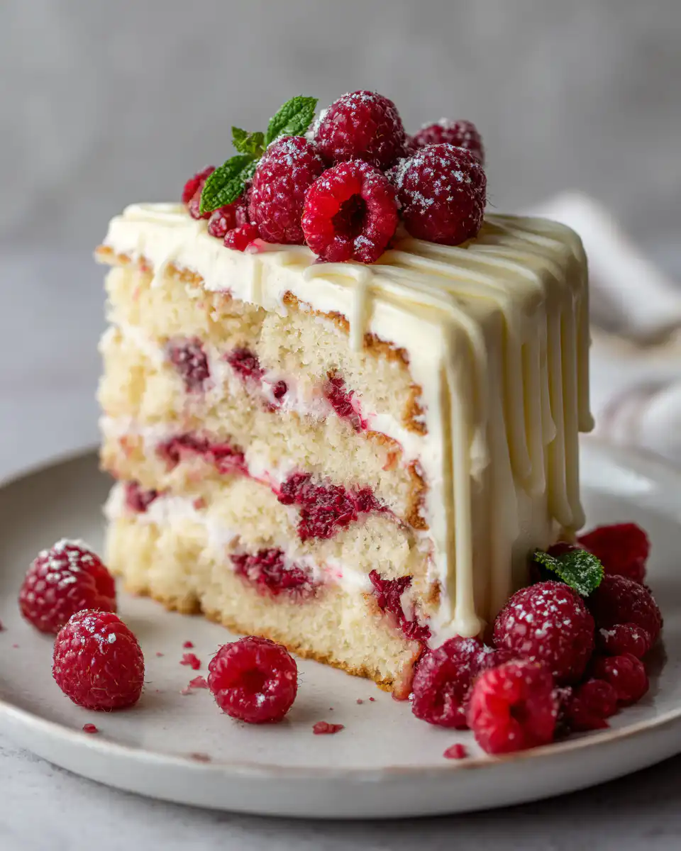 White Chocolate Raspberry Dream Cake recipe