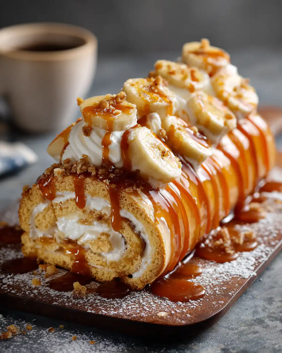Banana Caramel Roulade