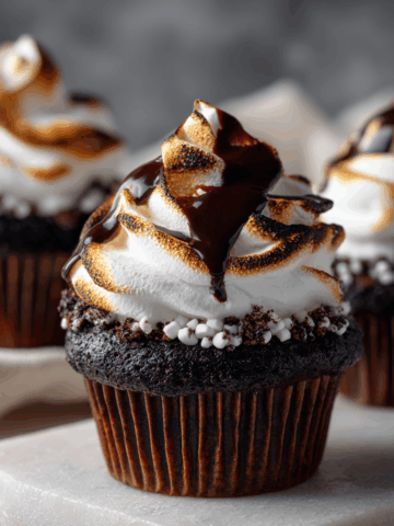 Black Velvet Marshmallow Cupcakes