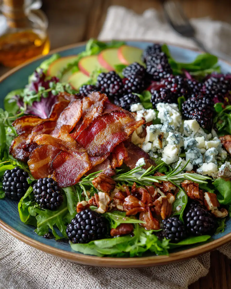 Blackberry Bacon Blue Cheese Salad