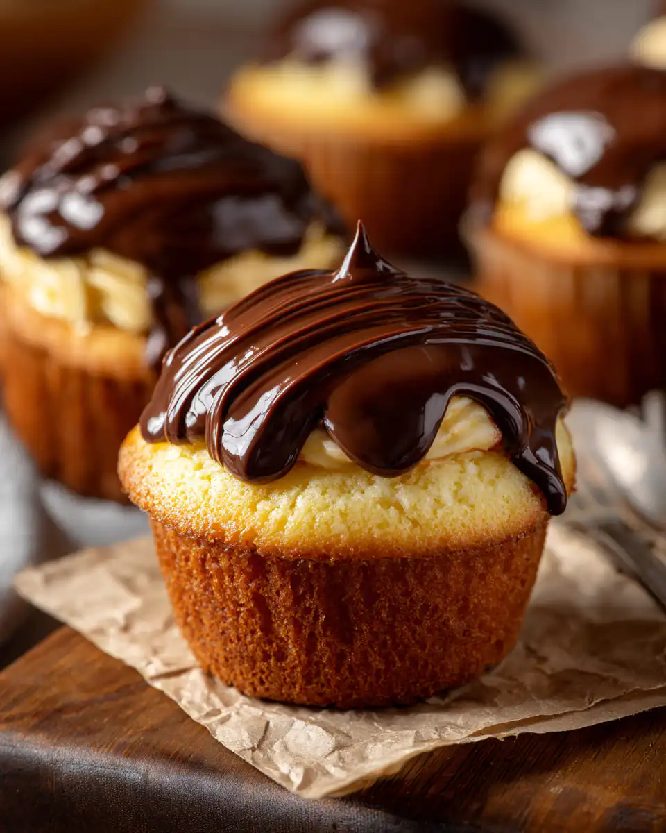 Boston Cream Cupcakes