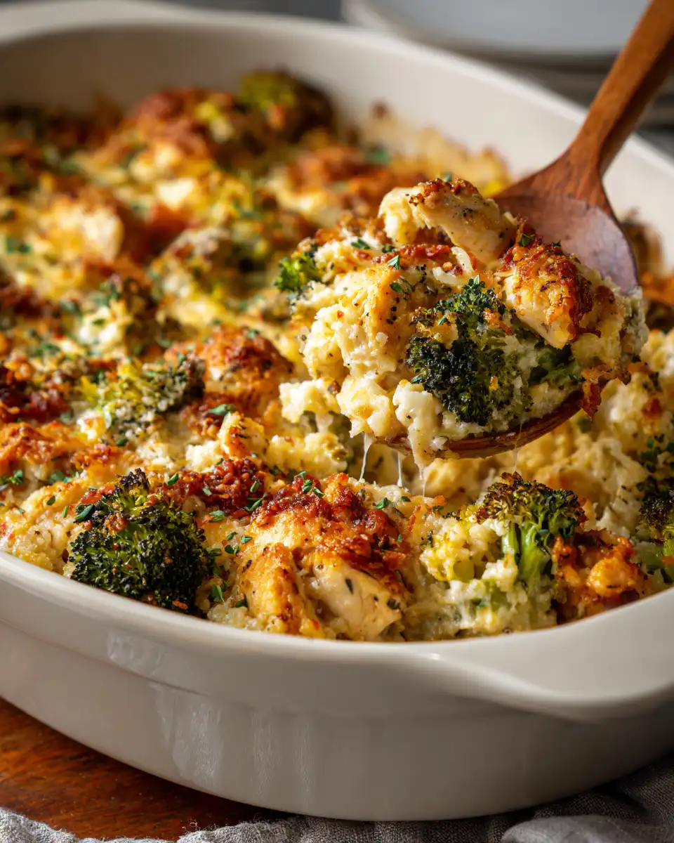 Broccoli Cauliflower Rice Chicken Casserole