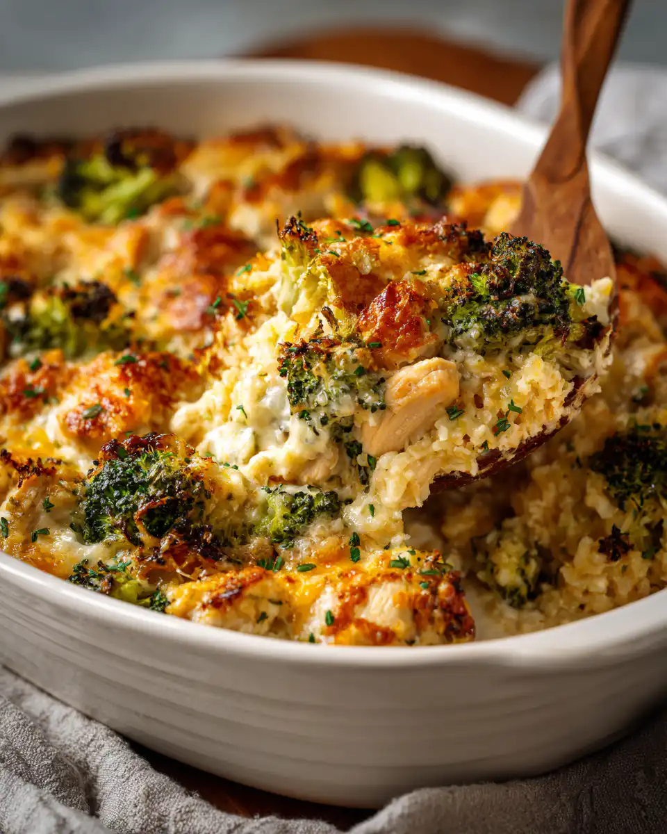 Broccoli Cauliflower Rice Chicken Casserole