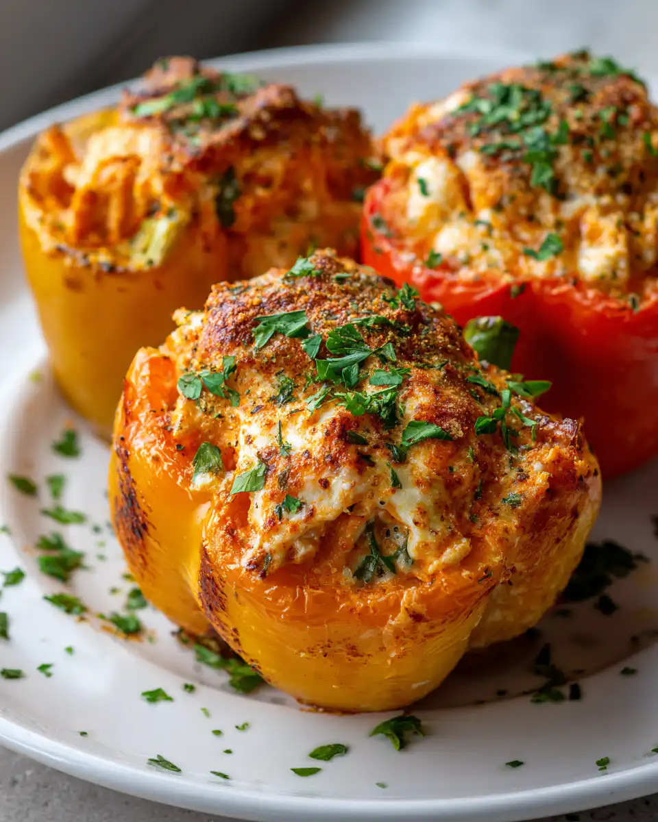 Buffalo Chicken Stuffed Peppers