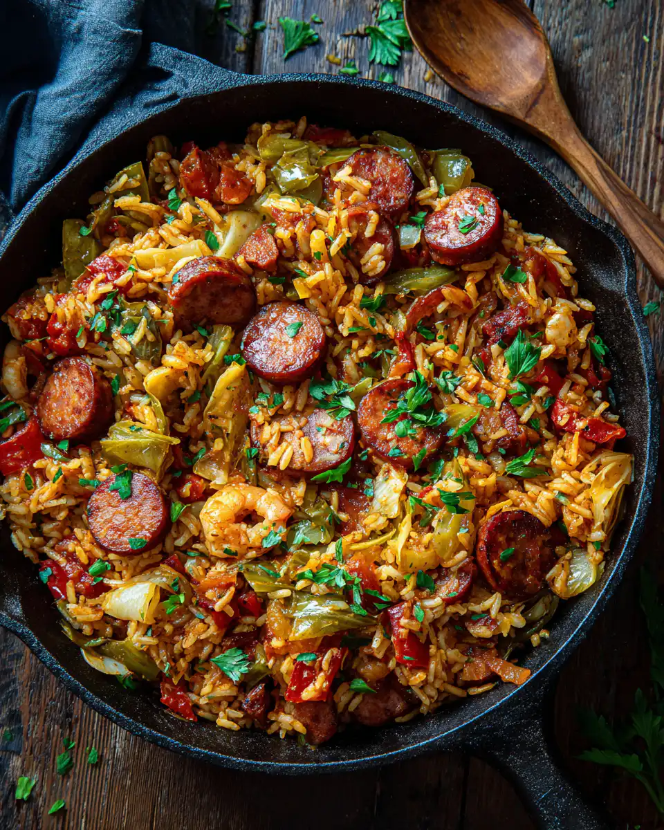 Cajun Cabbage Jambalaya