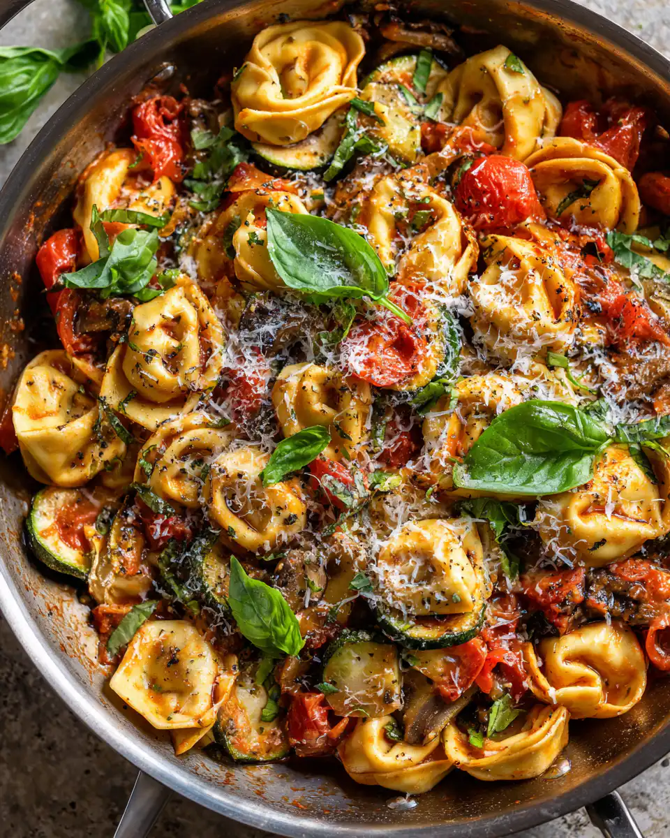Cheese Tortellini with Summer Veggies