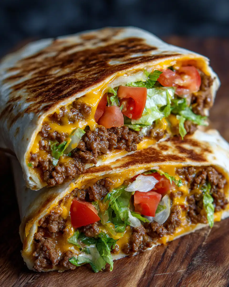Cheeseburger crunch wrap