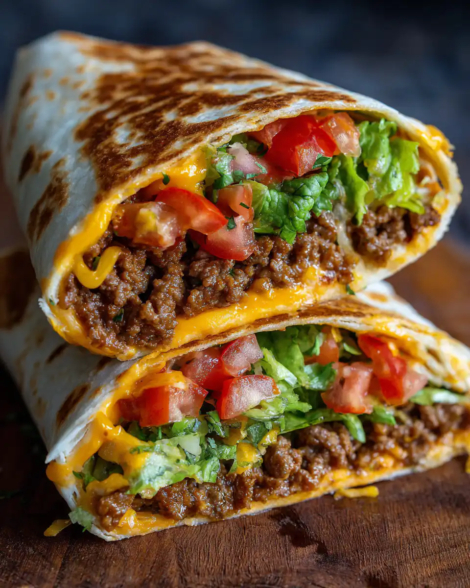 Cheeseburger crunch wrap