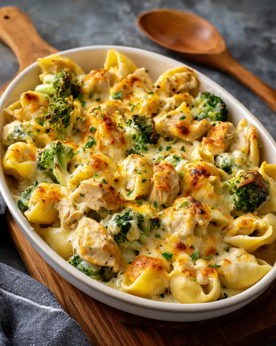 Cheesy Chicken & Broccoli Shells