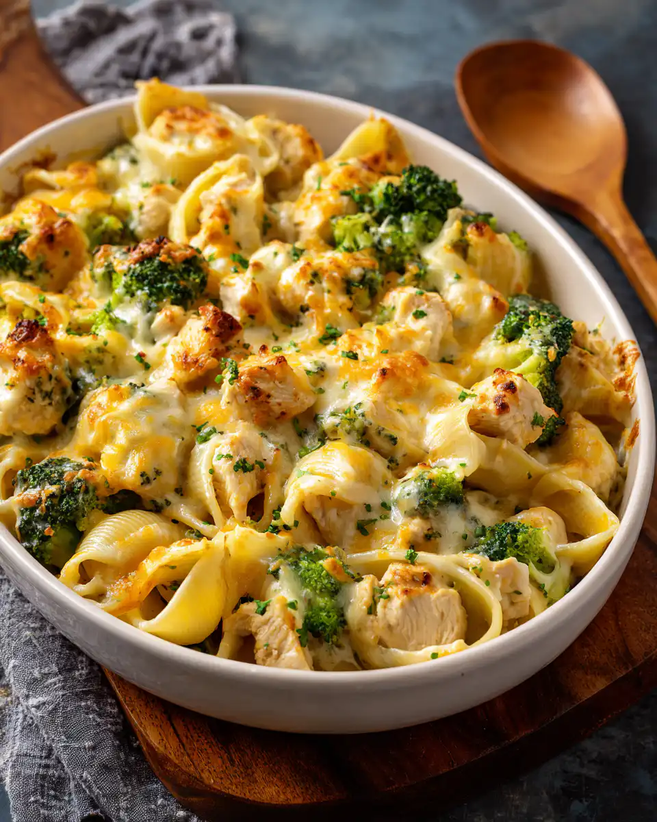 Cheesy Chicken & Broccoli Shells