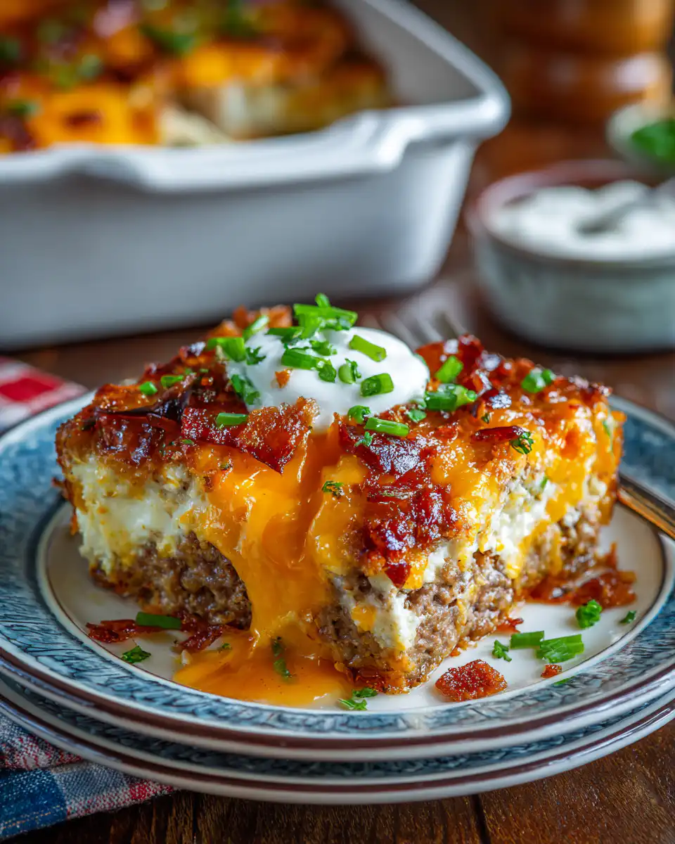 Cheesy Loaded Meatloaf Casserole