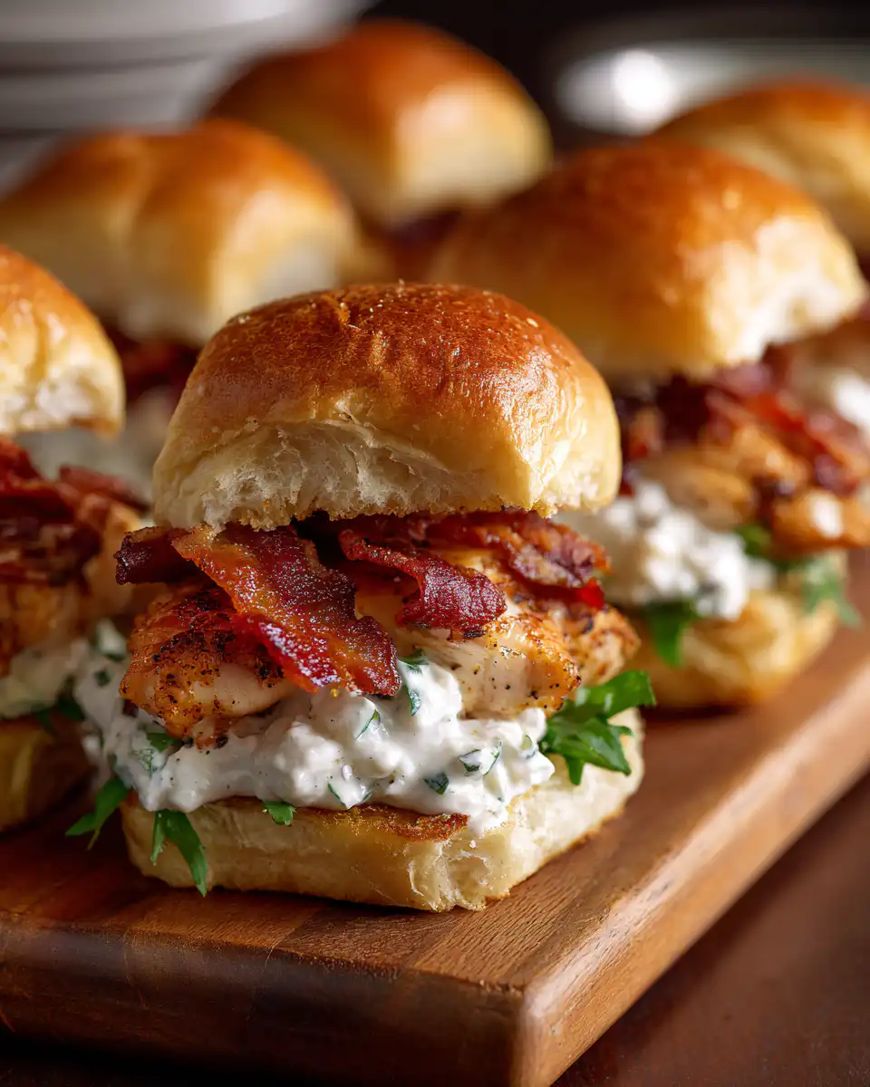Chicken Bacon Ranch Sliders