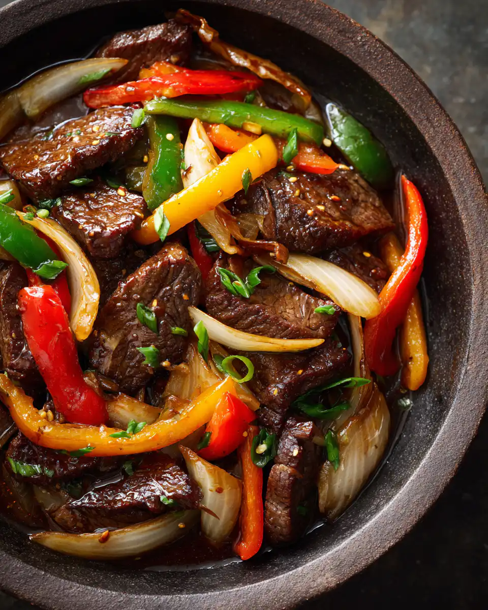Chinese Pepper Steak with Onions