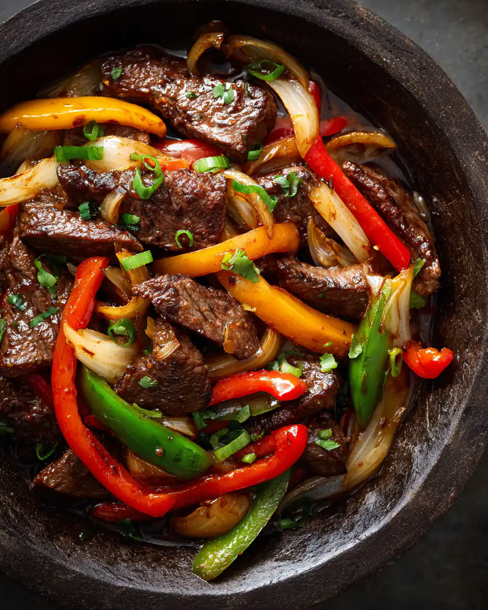 Chinese Pepper Steak with Onions