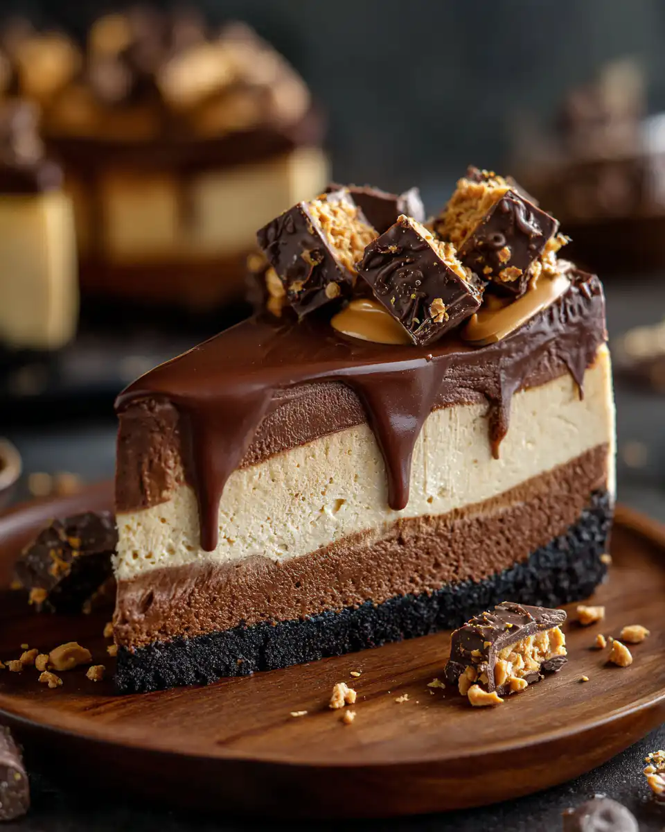 Chocolate Peanut Butter Candy Cheesecake