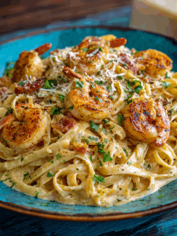 Creamy Cajun Shrimp Alfredo Pasta Recipe