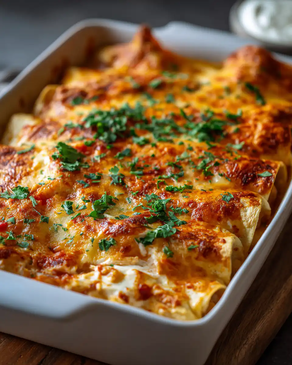 Creamy Cheese Chicken Enchiladas