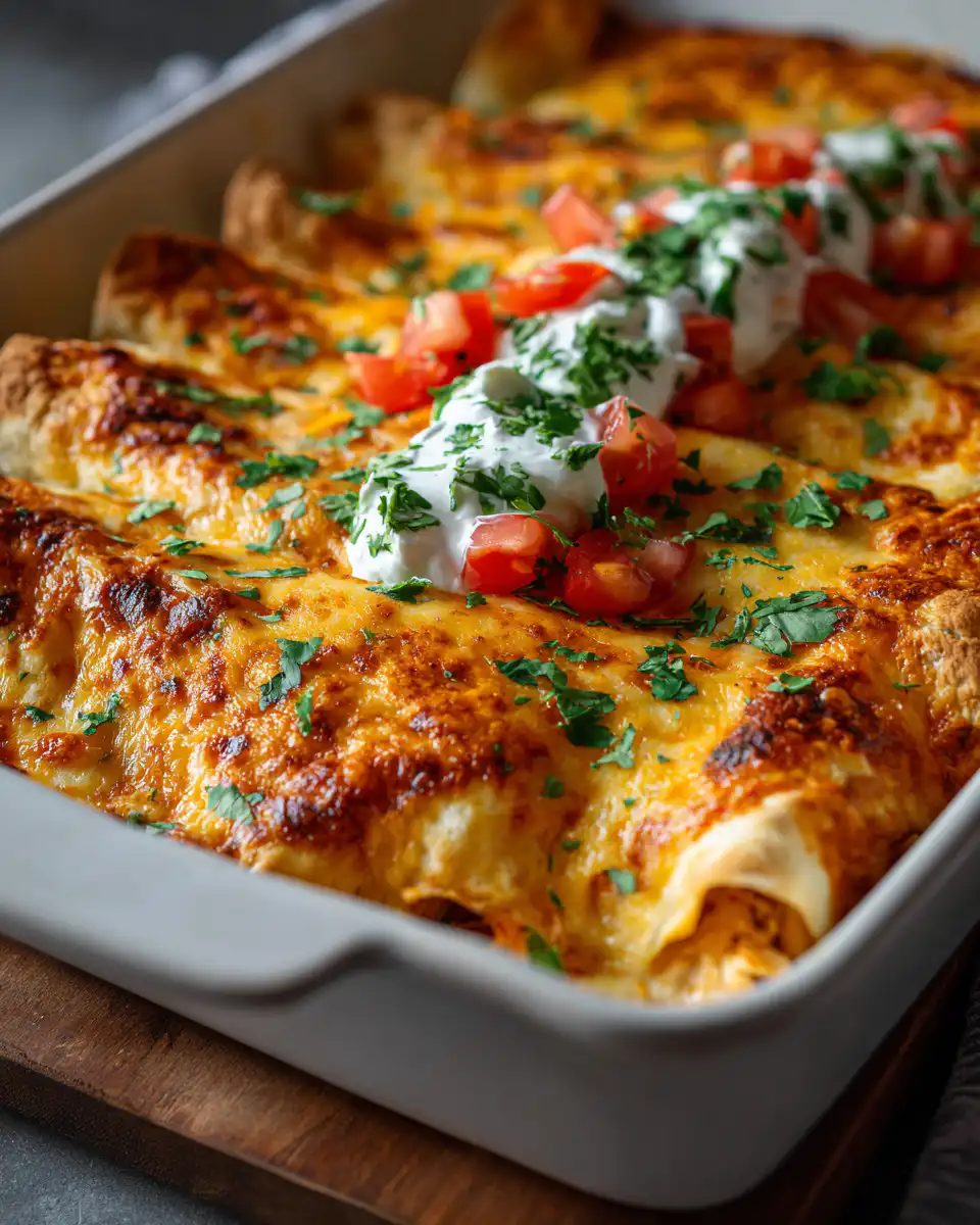Creamy Cheese Chicken Enchiladas
