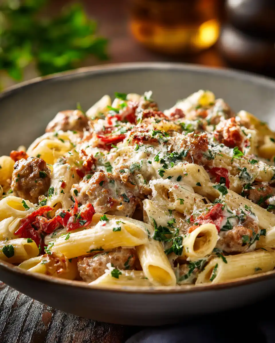 Creamy Tuscan Sausage Pasta
