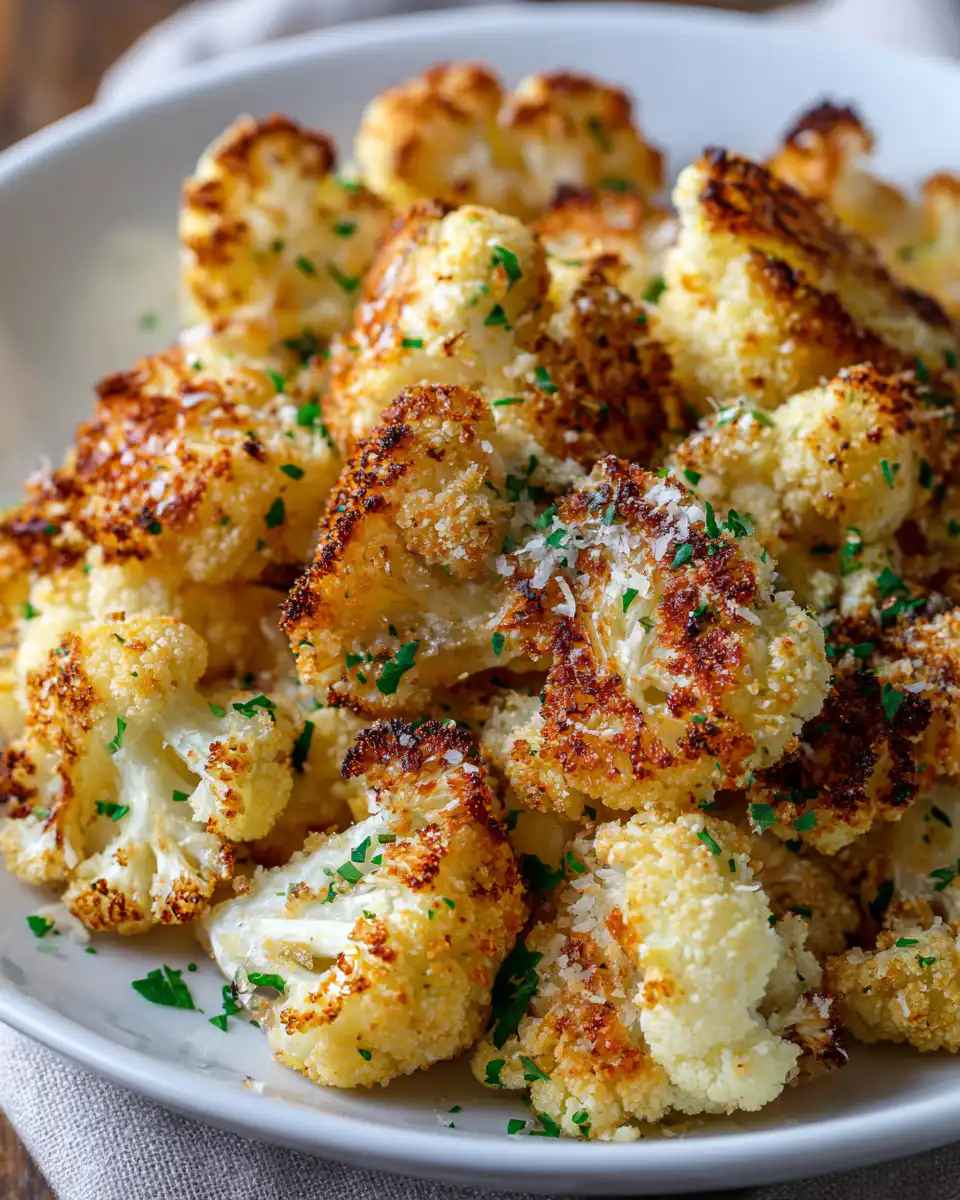 Crispy Parmesan Roasted Cauliflower