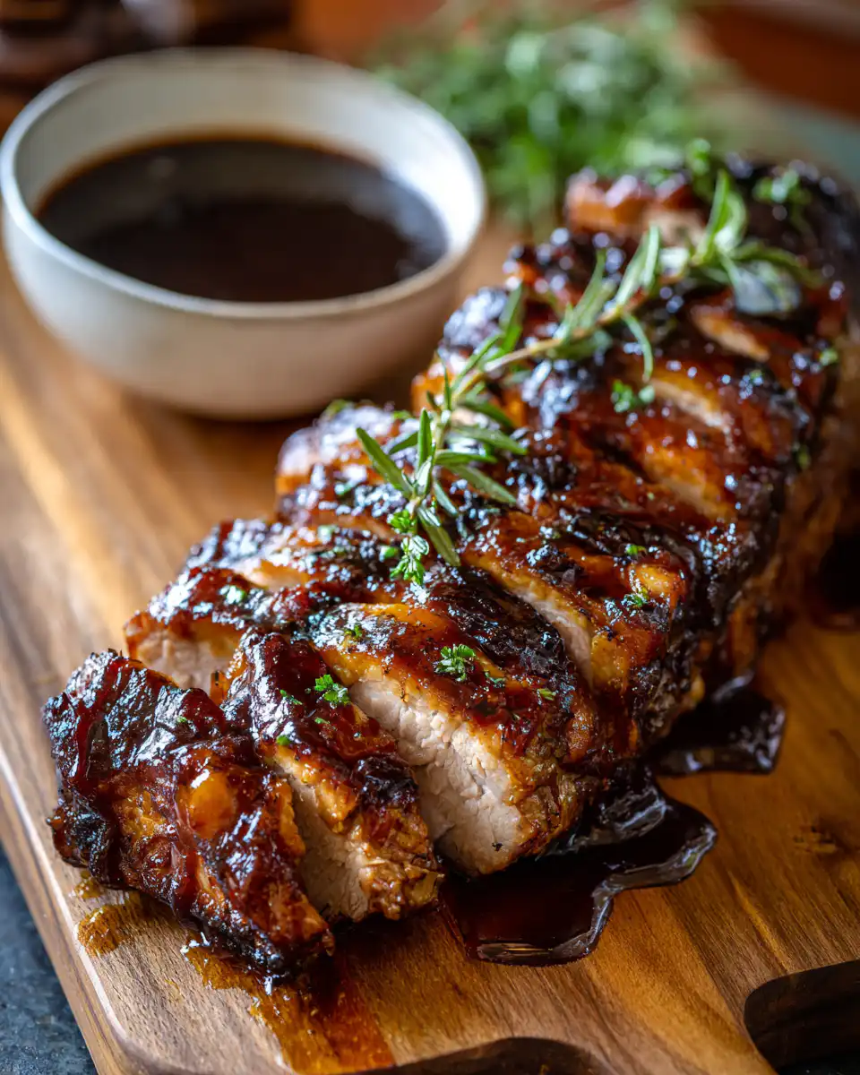 Crockpot Brown Sugar Balsamic Glazed Pork