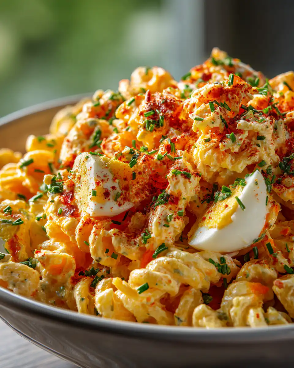 Deviled Egg Macaroni Pasta Salad