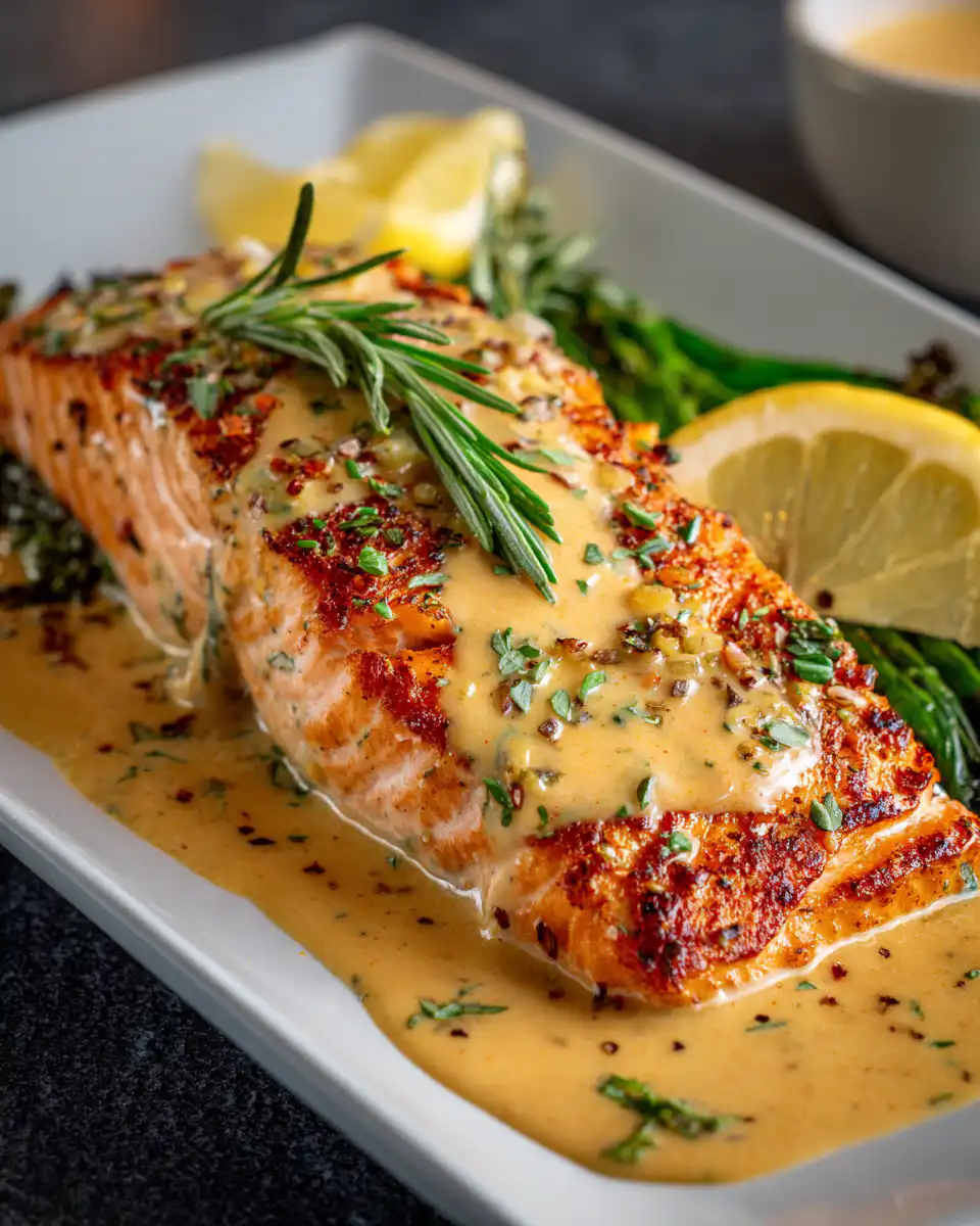 Dijon Salmon with Lemon Dijon Sauce