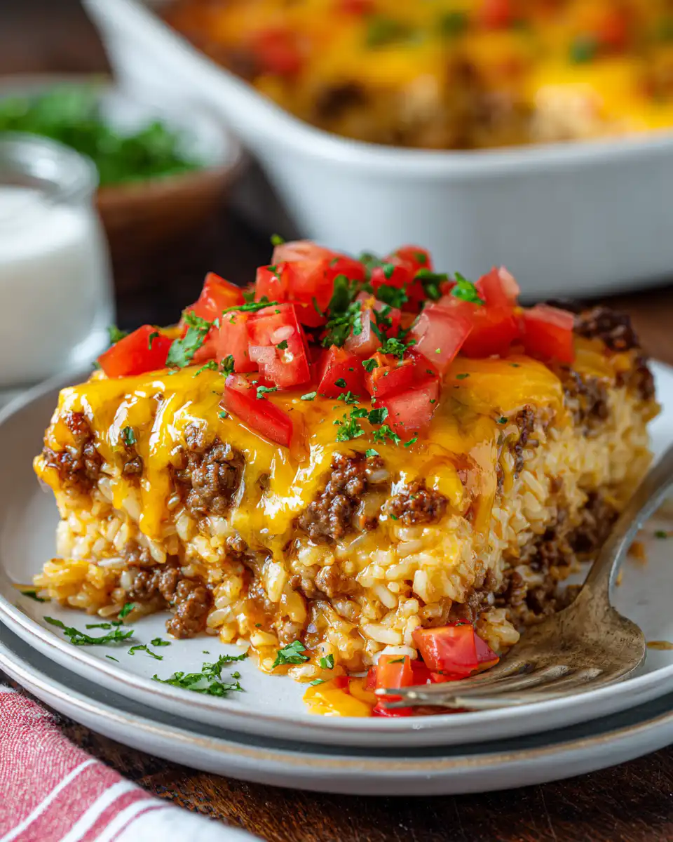 Easy Hamburger Rice Casserole