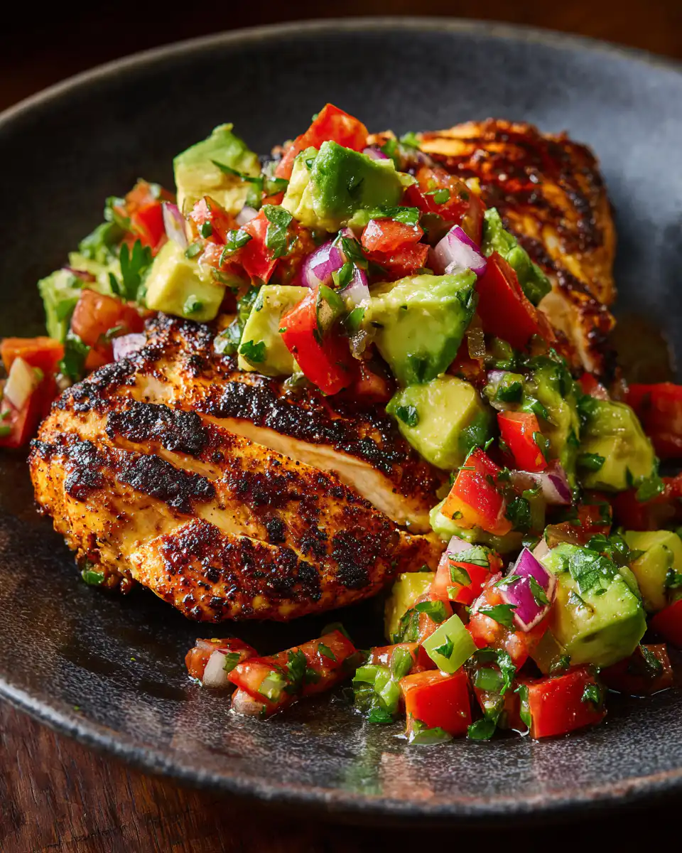 Fiesta Lime Chicken with Avocado Salsa