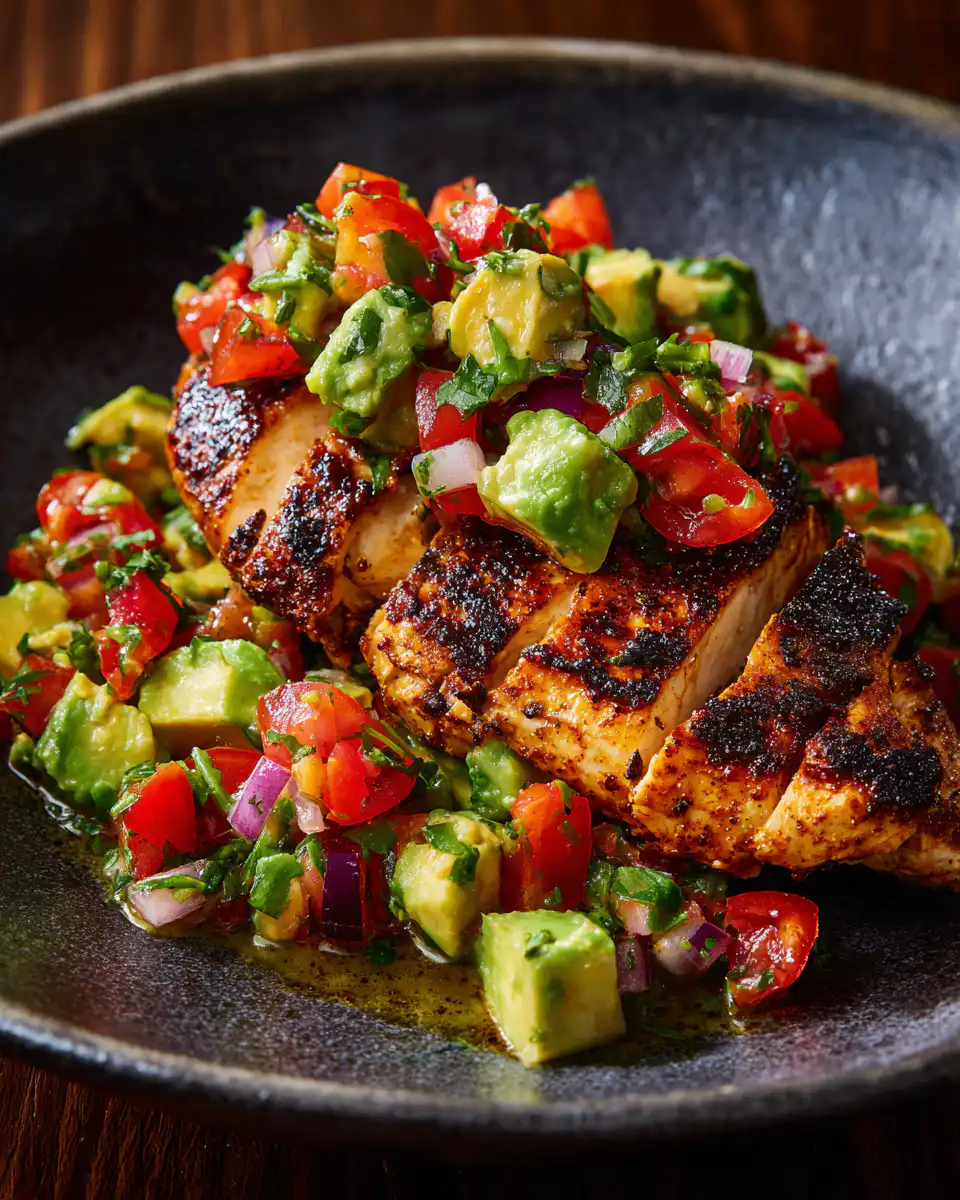 Fiesta Lime Chicken with Avocado Salsa