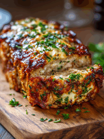 Garlic Parmesan Chicken Meatloaf