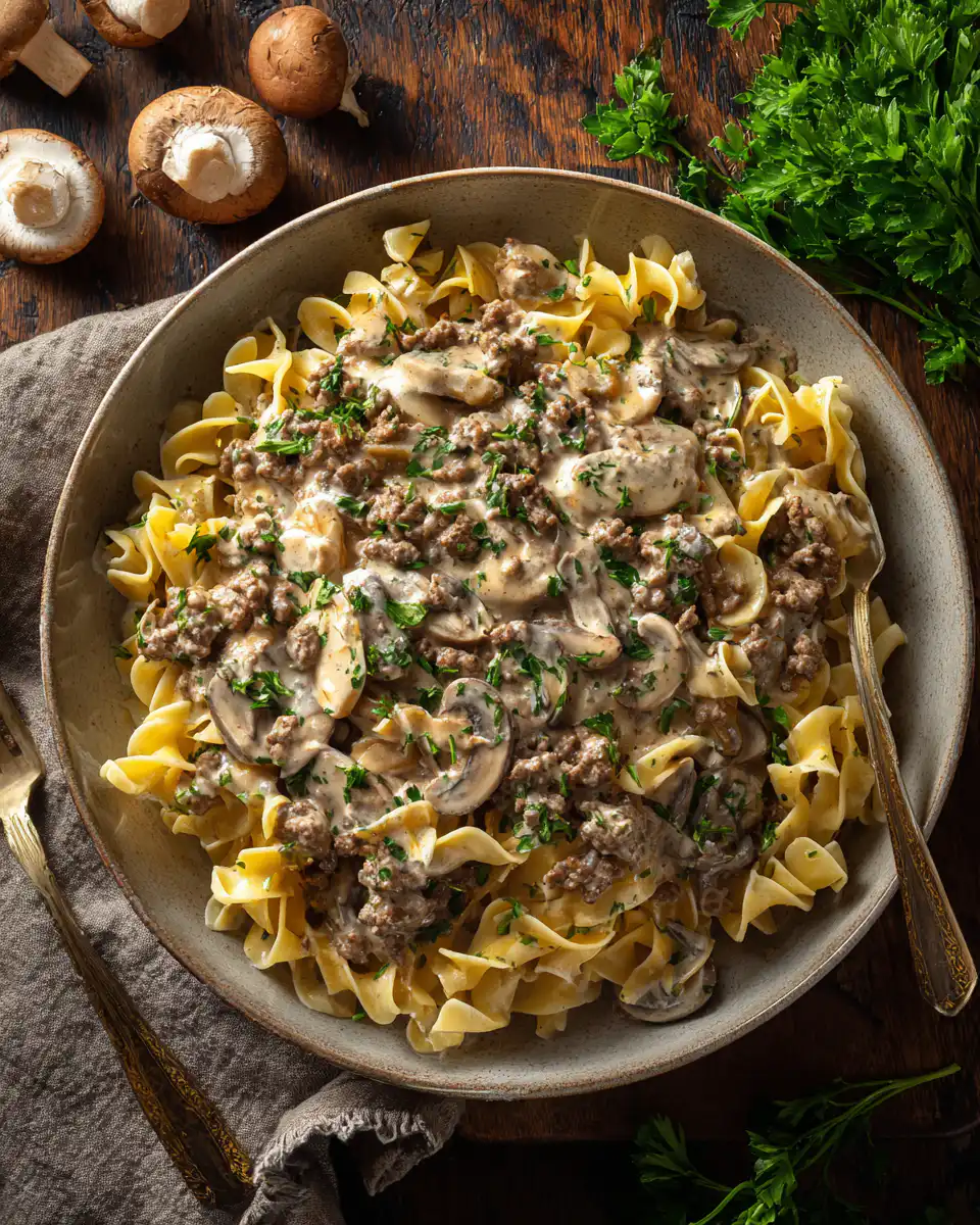 Ground Beef Stroganoff