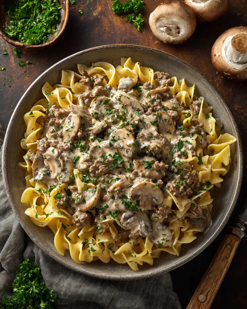 Ground Beef Stroganoff