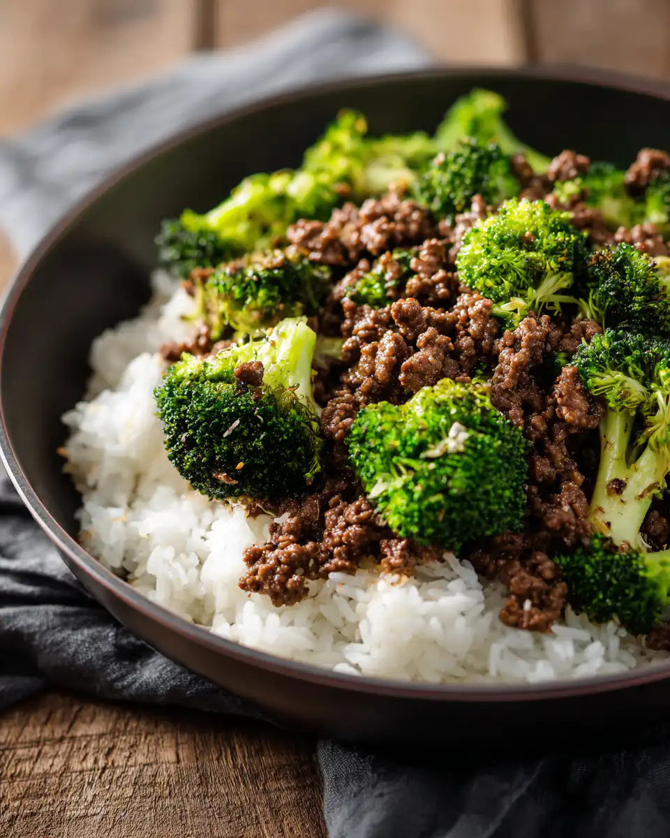 Ground Beef and Broccoli