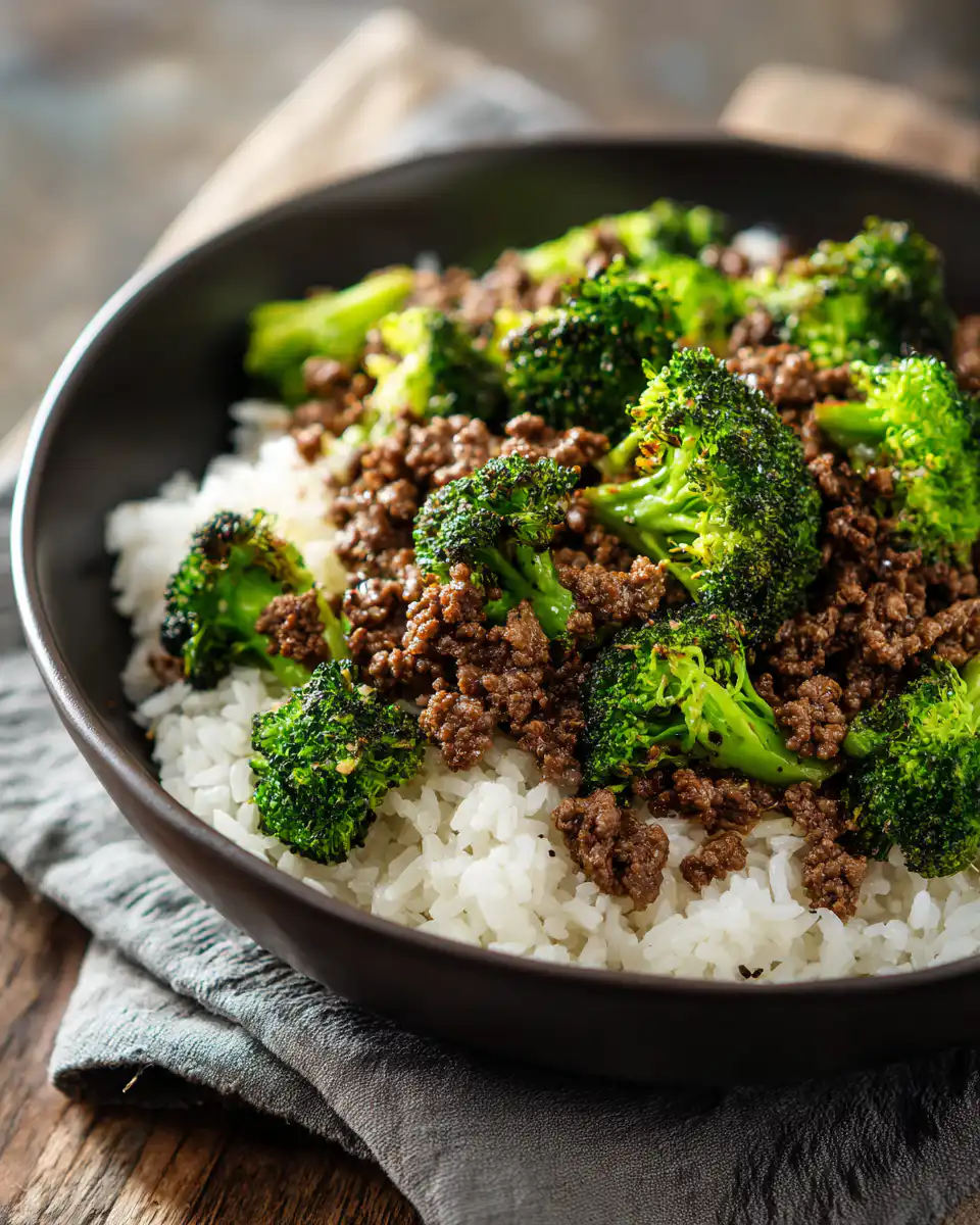 Ground Beef and Broccoli