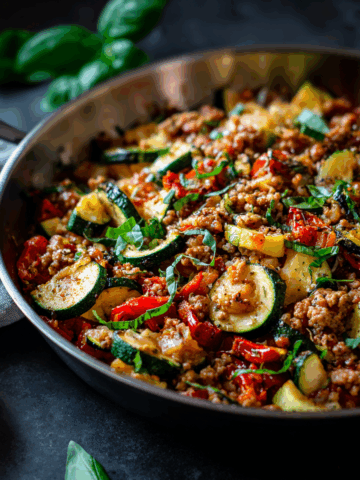 Ground Turkey And Zucchini Skillet