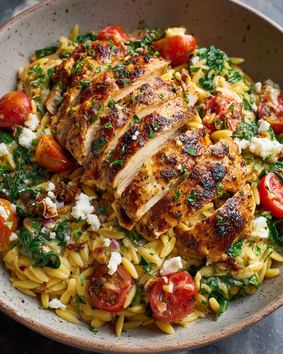 High Protein Chicken Orzo