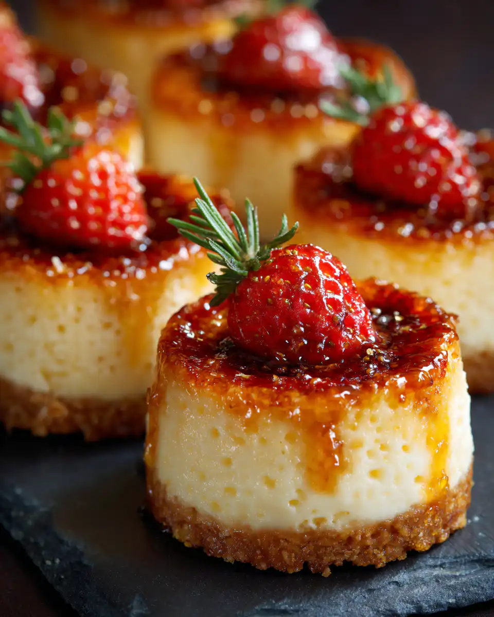 Irresistible Mini Crème Brûlée Cheesecakes