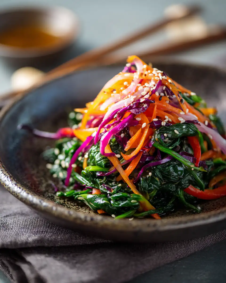 Korean Spinach Salad 2 Ways