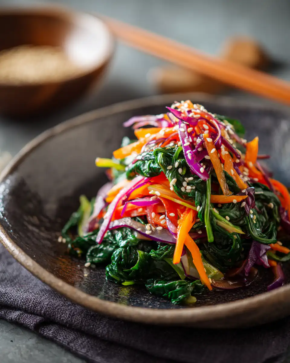 Korean Spinach Salad 2 Ways