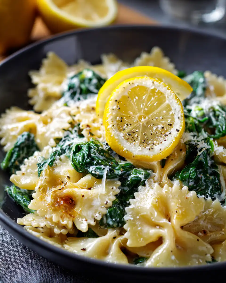 Lemon Ricotta Pasta with Spinach