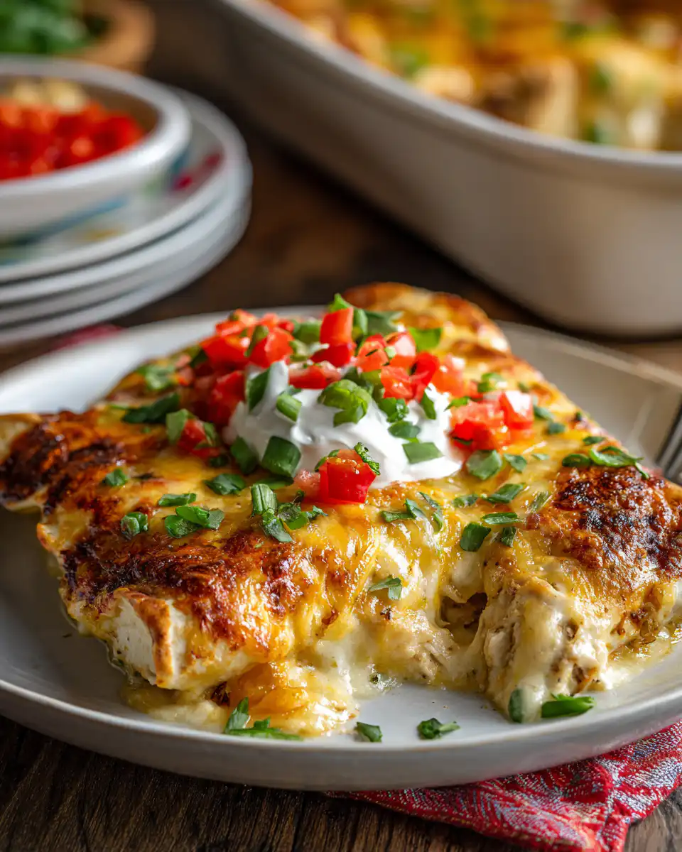 Low Carb White Chicken Enchiladas