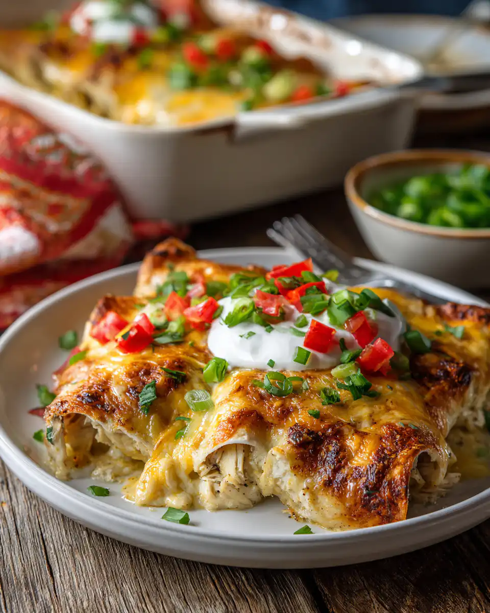 Low Carb White Chicken Enchiladas