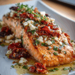 Mediterranean Baked Salmon With Feta & Sun-dried Tomatoes