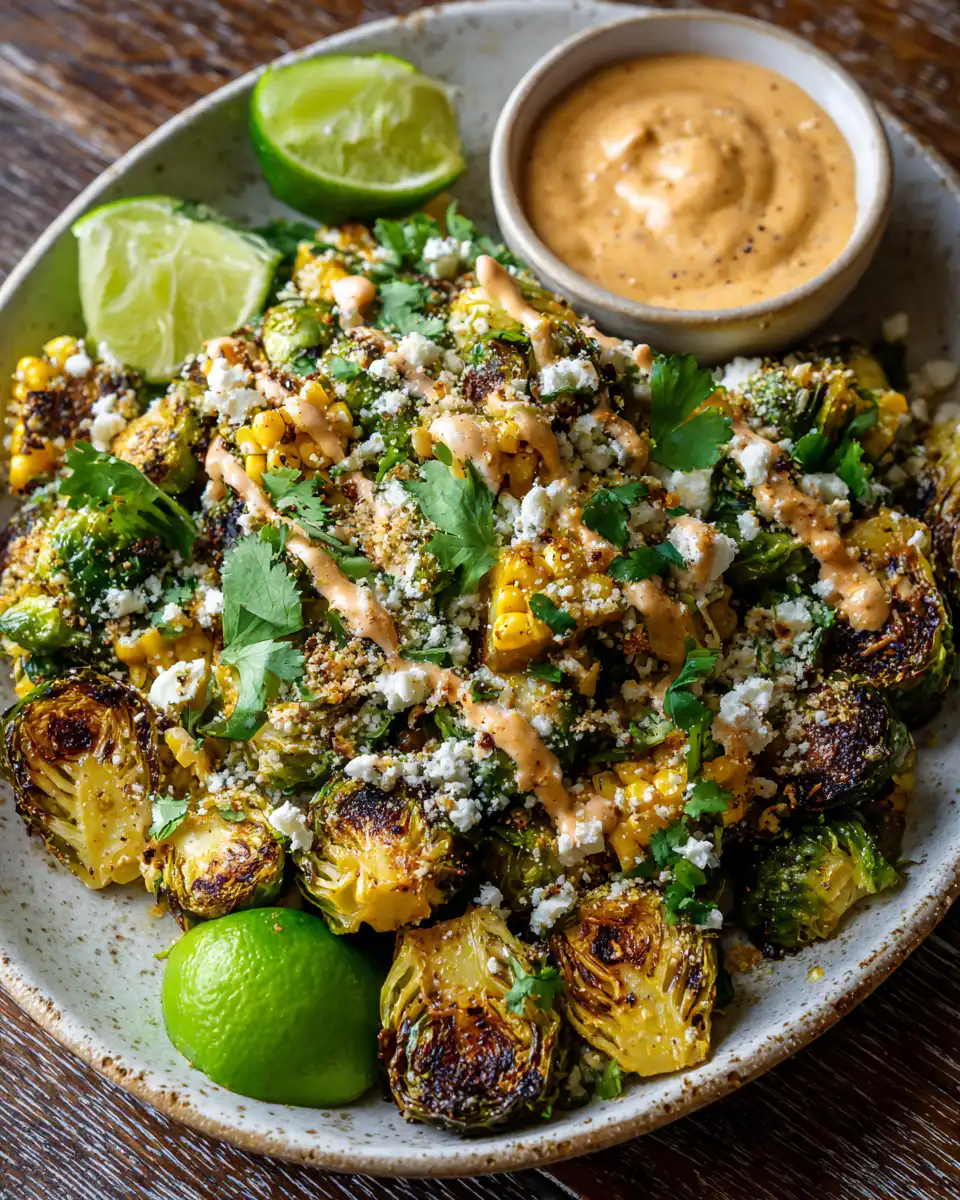 Mexican Street Corn Brussels Sprouts