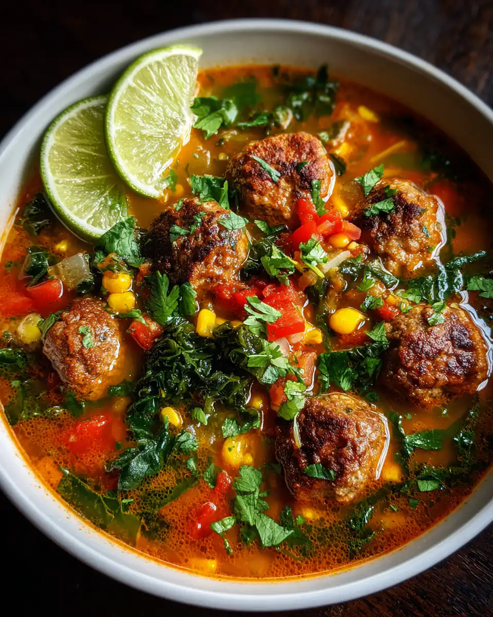 Mexican-Style Meatball Soup