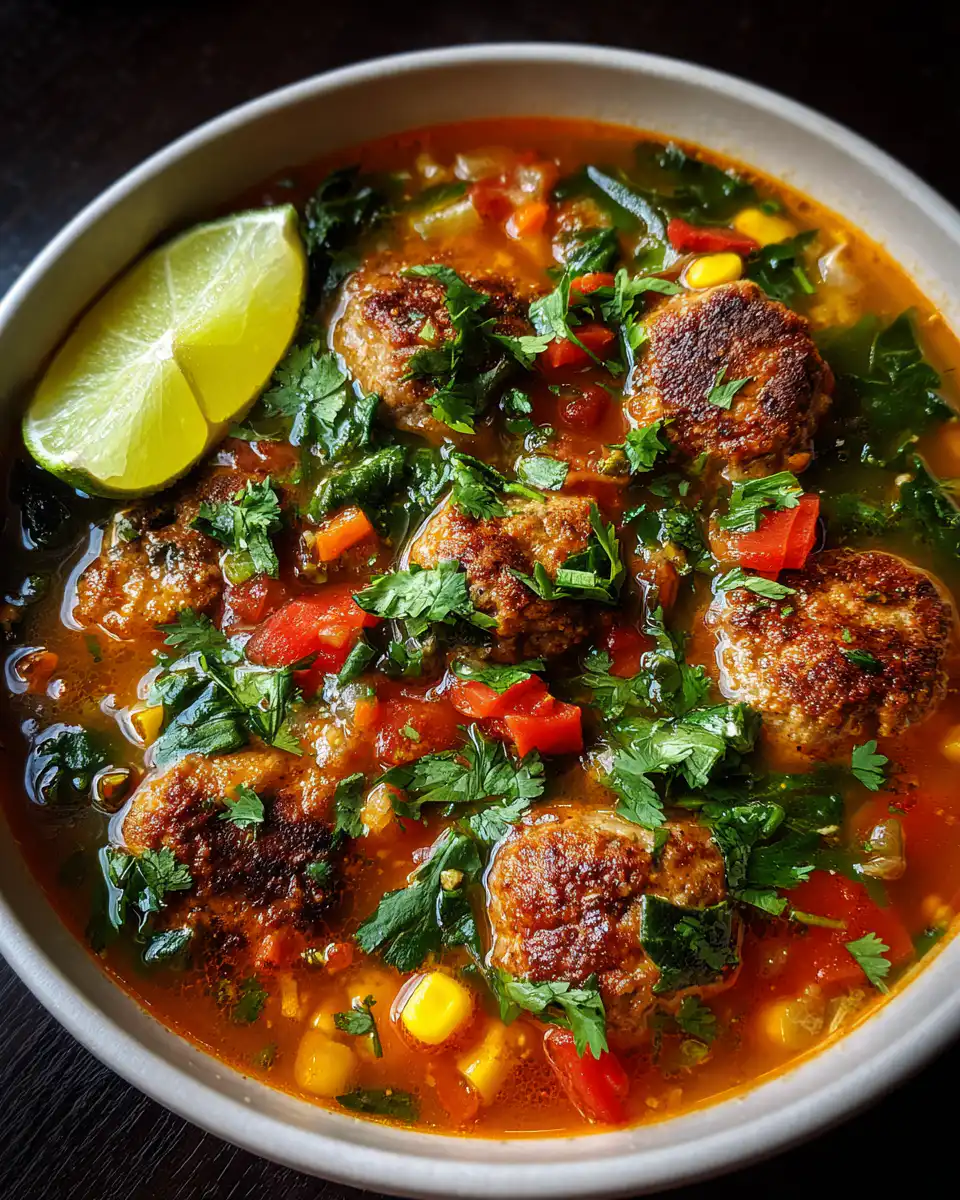 Mexican-Style Meatball Soup