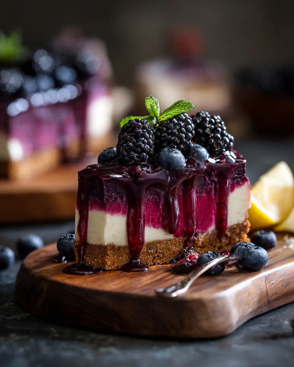 Midnight Berry Bliss Cheesecake