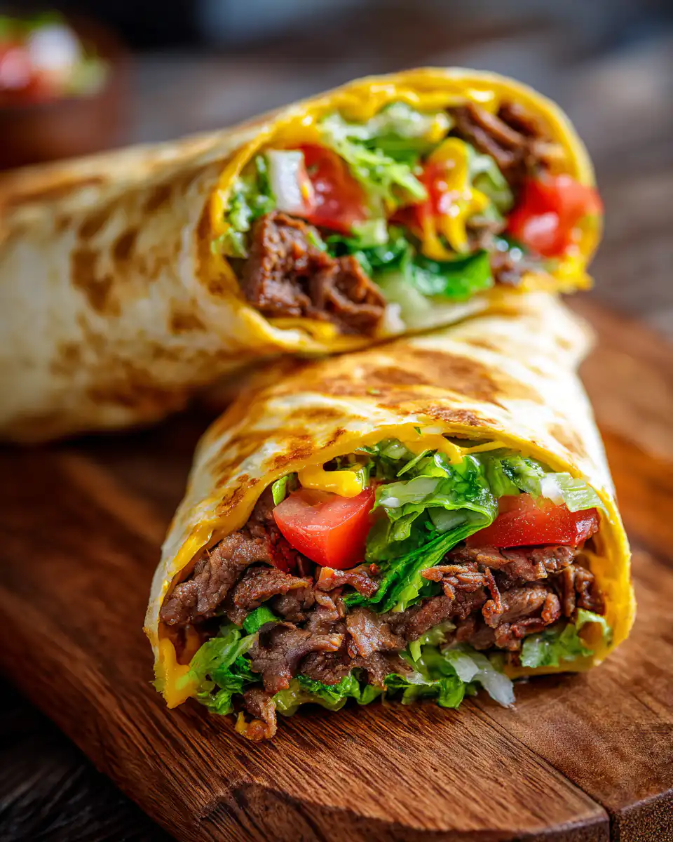 Nacho Cheese Beef Wrap