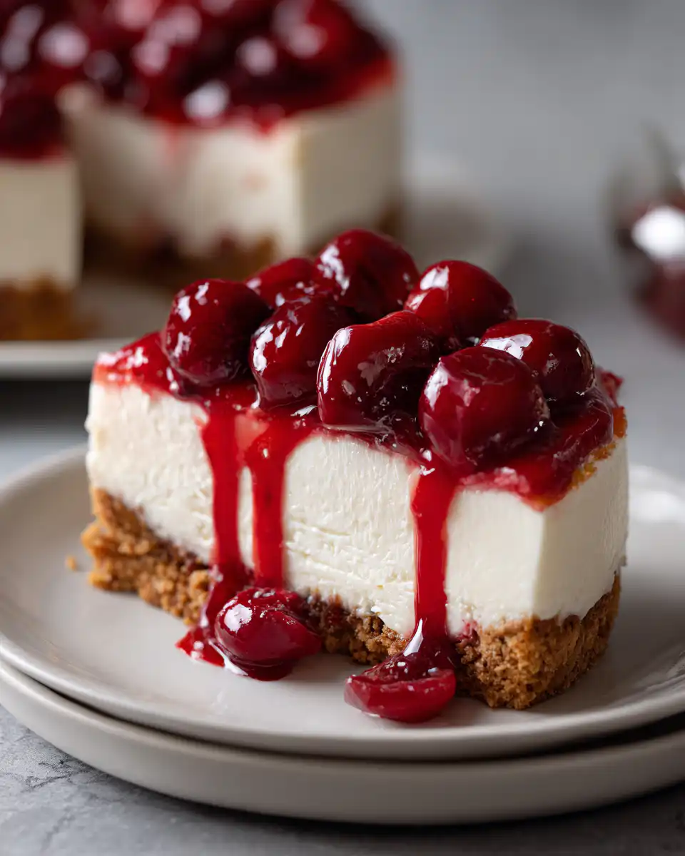 No-Bake Cherry Cheesecake